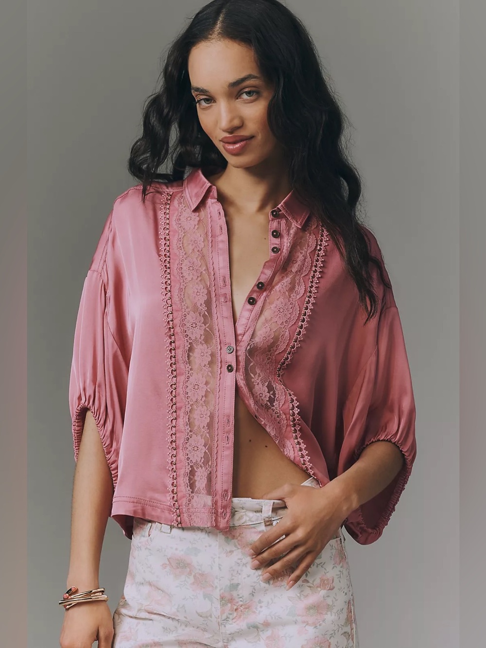 NWT Quincy Lace Blouse by Pilcro